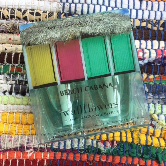 Bbw 2 Pack Of Wallflowers In Beach Cabana Scent Nwt